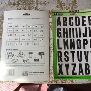 HY-KO Products Self-Adhesive Letters - 61 Self-Stick LetterS - MM-7L - New !